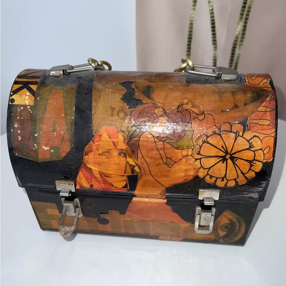 Vintage Art Decoupage 1972 MOD Dome LUNCHBOX Psychedelic. - Picture 4 of 6